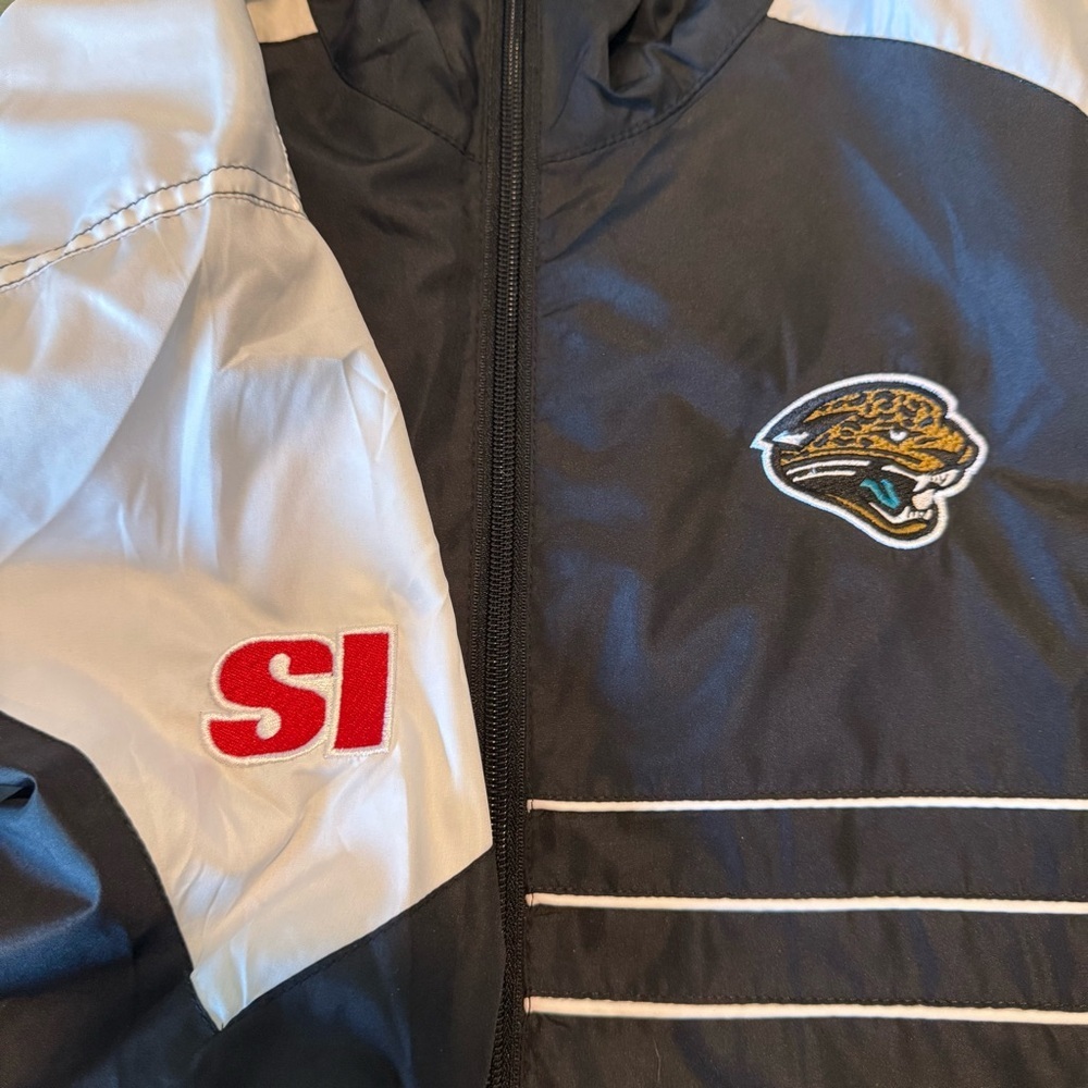 Jacksonville Jaguars Men's Black and Gray Windbreaker Jacket NFL - Picture 5 of 7